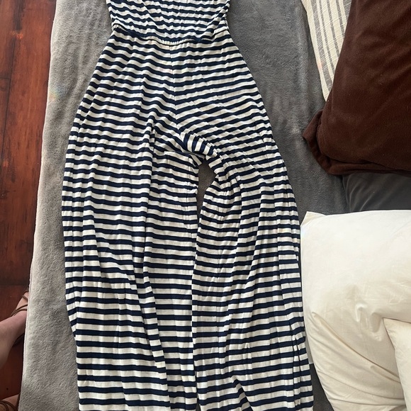 Gilly Hicks Navy and White Striped Jumpsuit - Picture 1 of 4